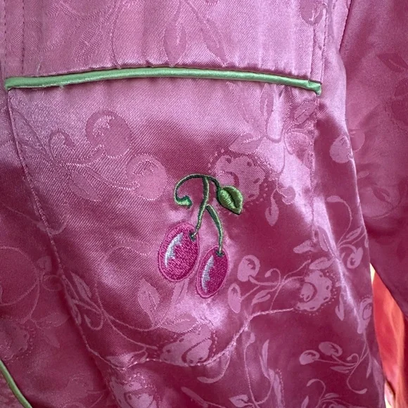 Mary Engelbreit Pink Pajama set with Green Trim - Picture 2 of 4